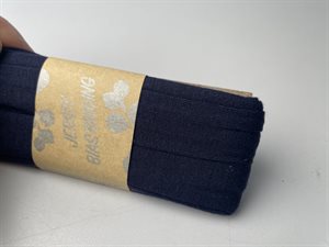Jersey skråbånd - marineblå, 20 mm og 3 meter
